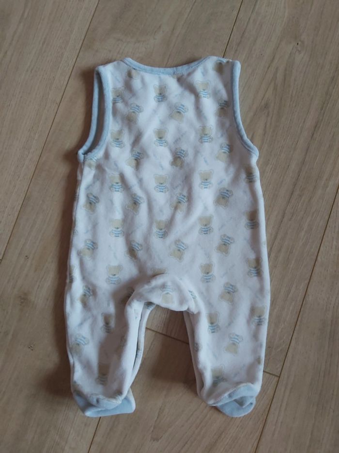Grenouillère/pyjama sans manches garçon Baby Club 1 mois en très bon état (78) - photo numéro 3