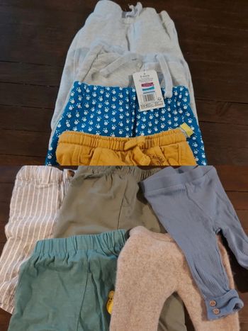 Lot 9 pantalons bebe 3 mois