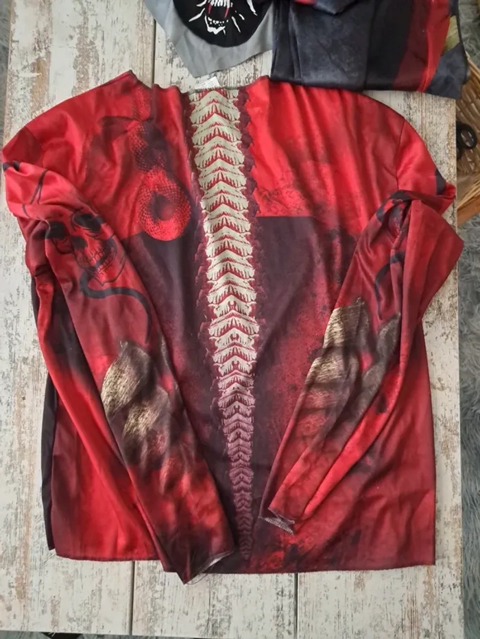 D 4 pieces éguisement vaudou Squelette robot - photo numéro 6