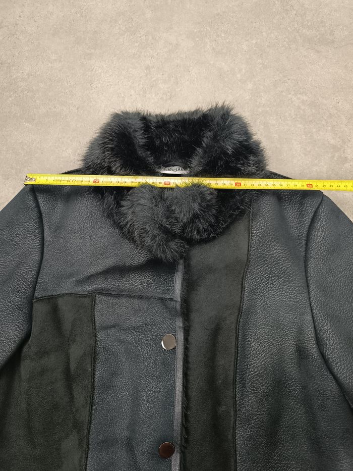 Manteau Christine Laure Noir différentes matières -  Taille unique -  Très bon - photo numéro 3