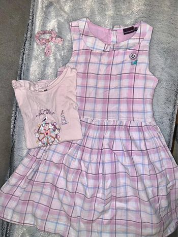 Lot ensemble sergent major 10 11 ans ete robe élastique t-shirt cérémonie