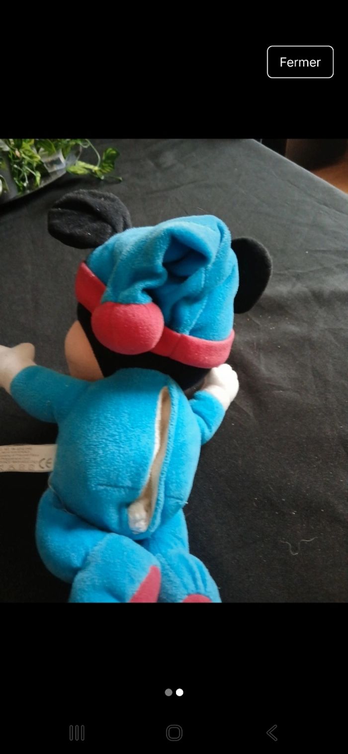 Peluche veilleuse mickey - photo numéro 2