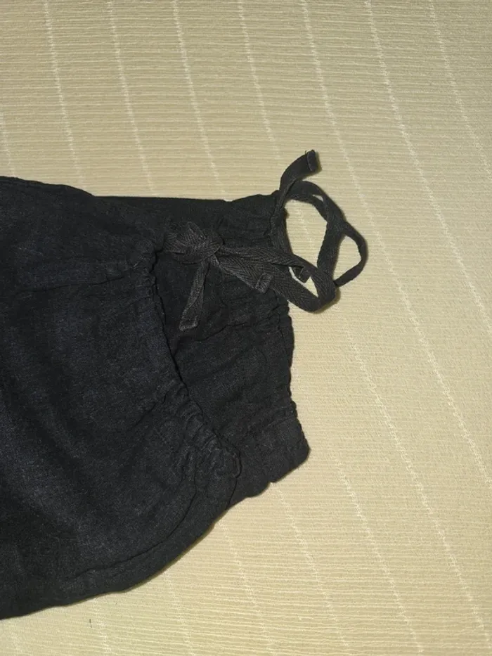 Pantalon lin noir femme taille 34 cache cache - photo numéro 5