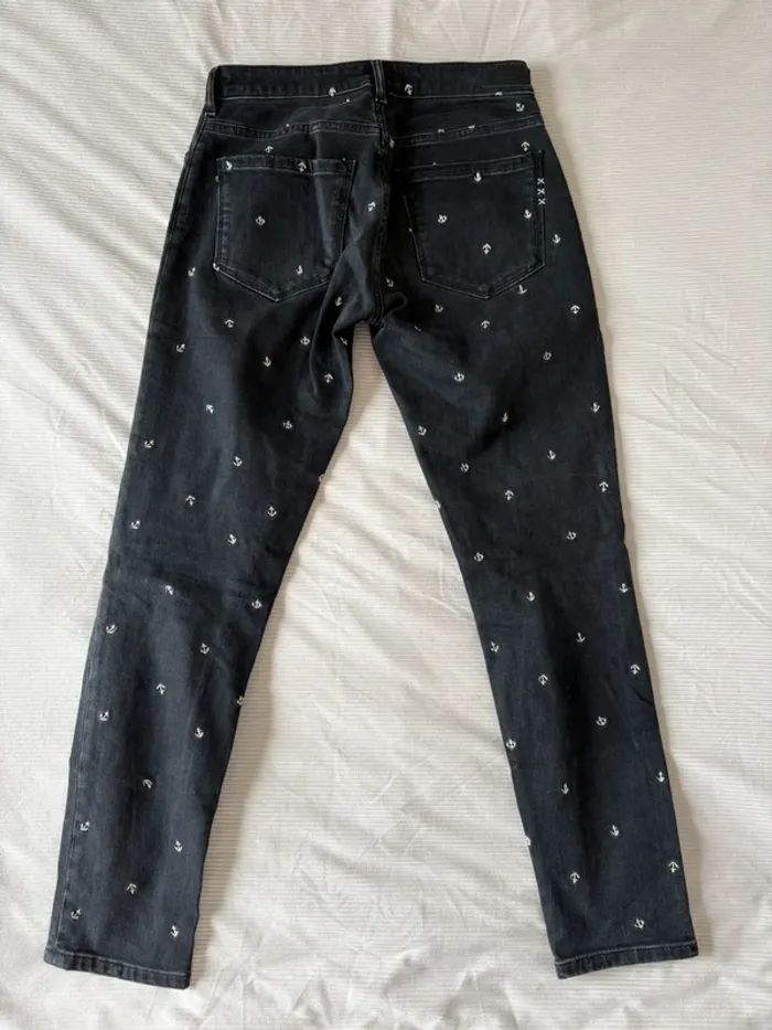 Jeans noir à imprimé ancre marine – Scotch & Soda – Taille 24/32 - photo numéro 5