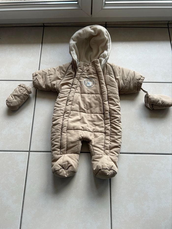 Combipilote beige doudoune 6 mois