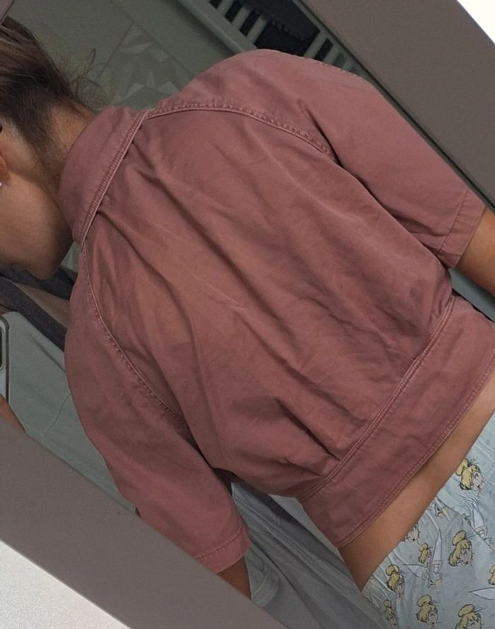 Blouse haut chemise courte crop top - photo numéro 3