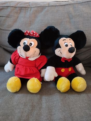 Peluche Mickey et Minnie vintage disney
