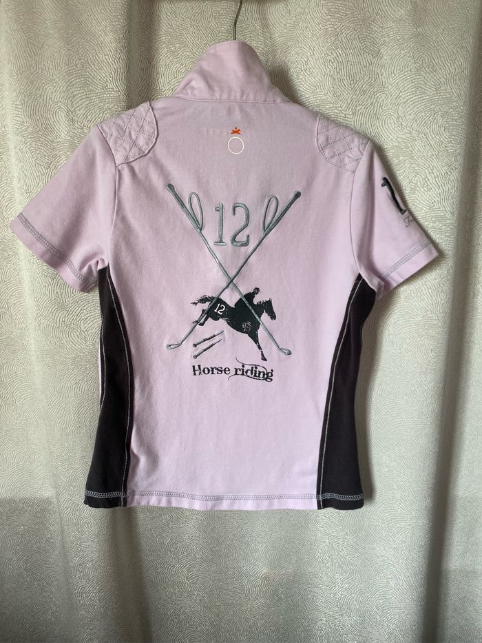 T-shirt polo Equitation Fouganza 8 ans Decathlon - photo numéro 2