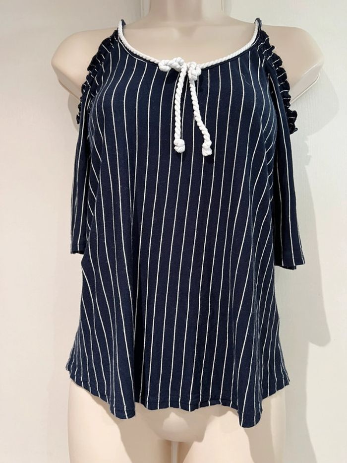 Top Teddy Smith 12 ans Marin bleu marine + donne top roxy - photo numéro 8