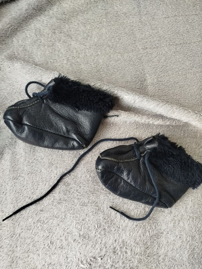 Chaussures chaussons bébé cuir - photo numéro 2