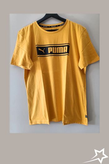 T Shirt jaune moutarde Puma T. M