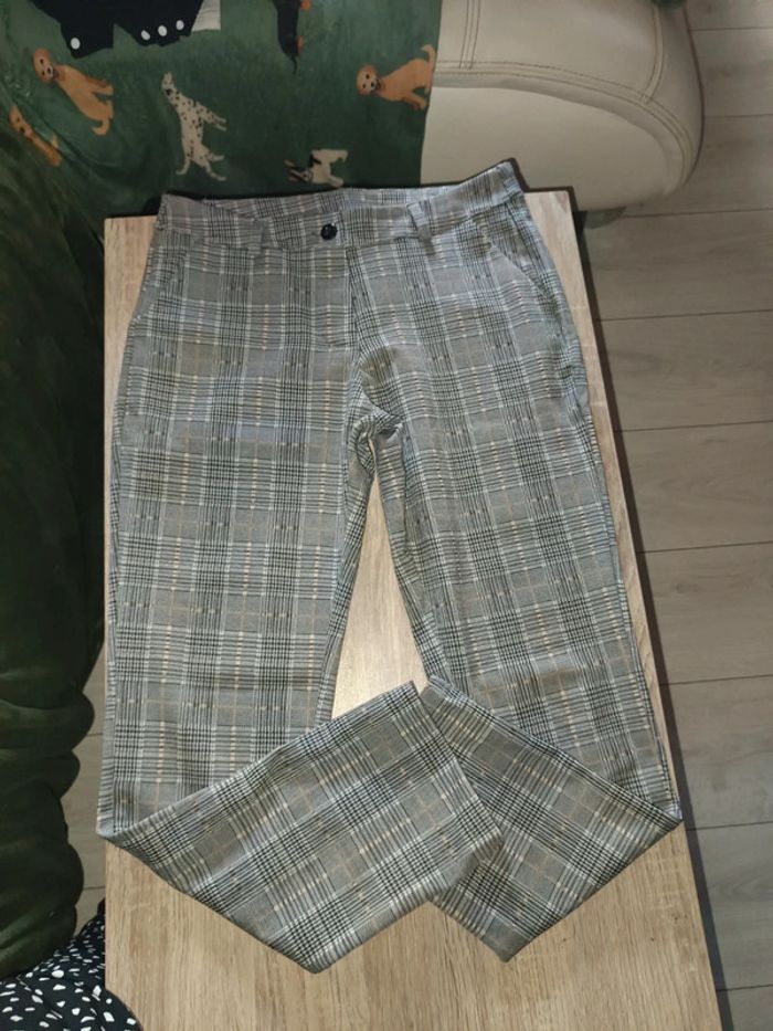 Pantalon habillé a carreaux taille L