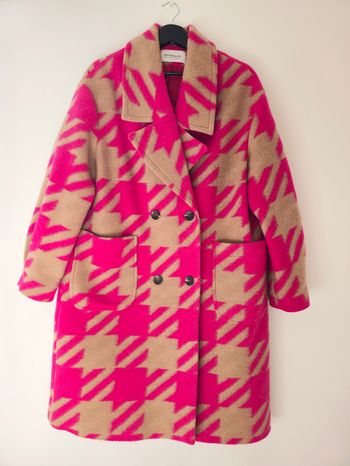 Manteau rose et beige Promod