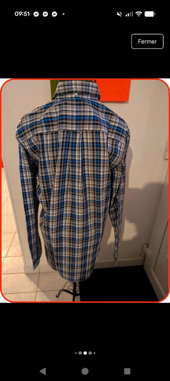 Chemise McGregor Regular Fit – Carreaux Bleu/Gris/Noir – Taille M - photo numéro 3