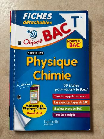 Fiches de révision Bac terminale physique chimie