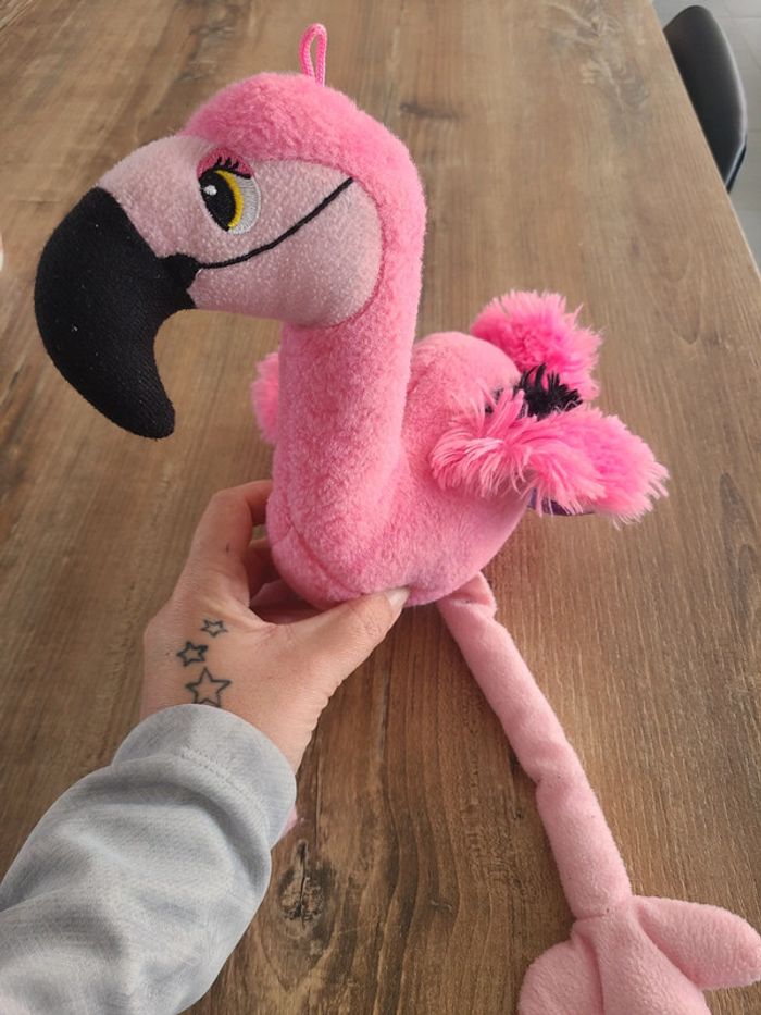Peluche flamment rose. - photo numéro 2
