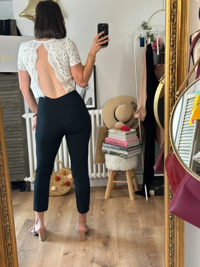 Combinaison Claudie Pierlot noire et blanche taille 36 - photo numéro 3
