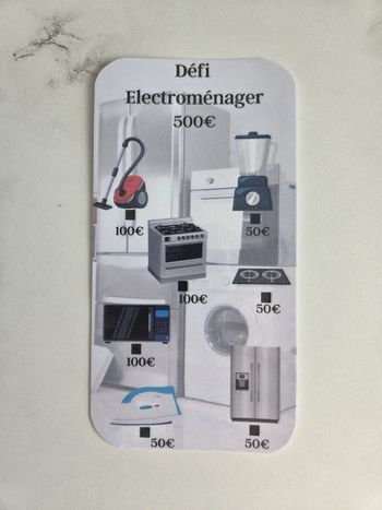 Defi budget électroménager