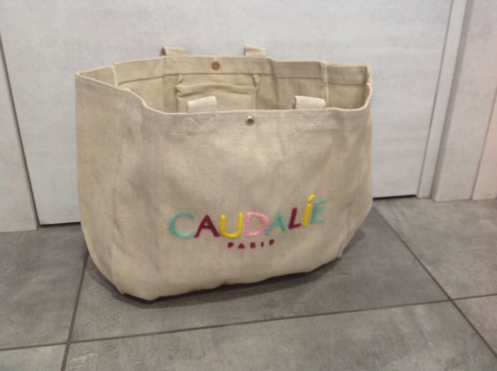 Sac cabas beige en jute et coton Caudalie - photo numéro 2