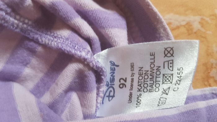 T shirt Minnie fille 3 ans gris rayé lilas Disney - photo numéro 3