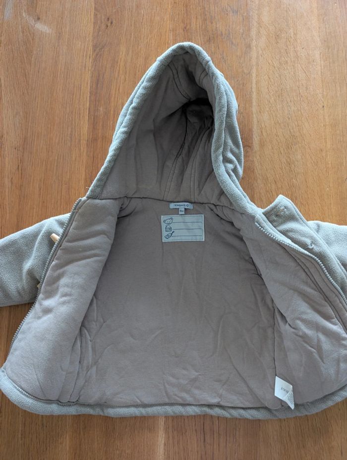Manteau chaud polaire 18 mois garçon gris - photo numéro 2