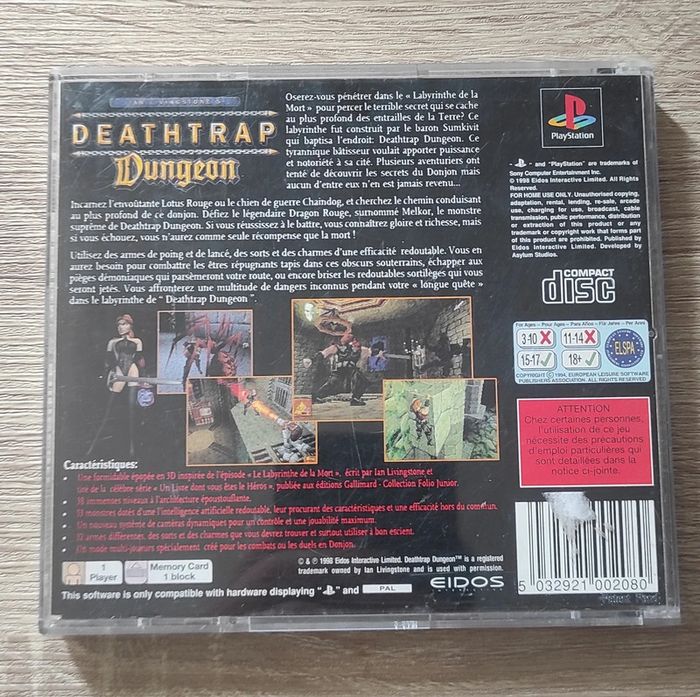 Jeu deathtrap dungeon ps1 - photo numéro 3