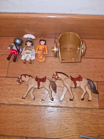Lot playmobil Thème romain gladiateur chevaux char