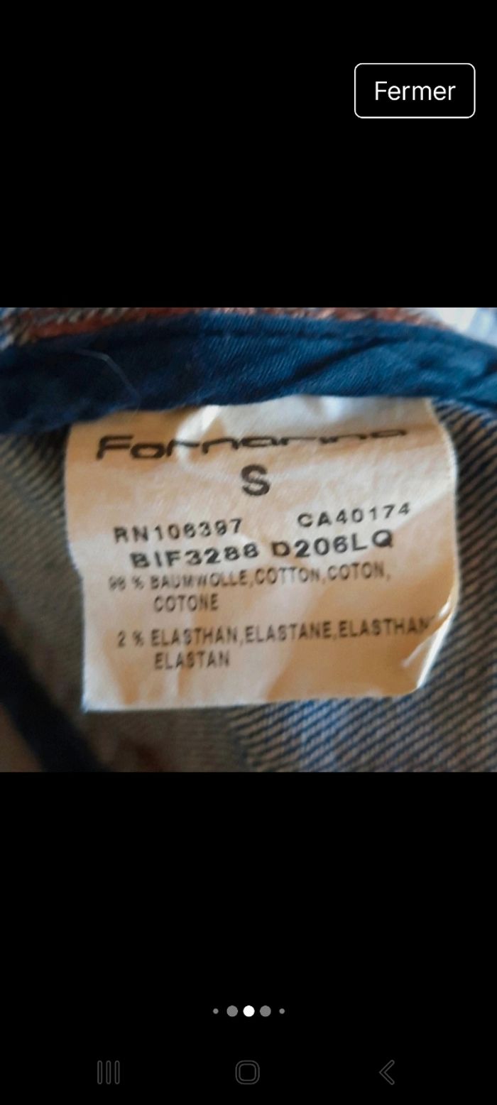 Veste en jean avec col amovible en fausse fourrure de chez Fornarina - photo numéro 5