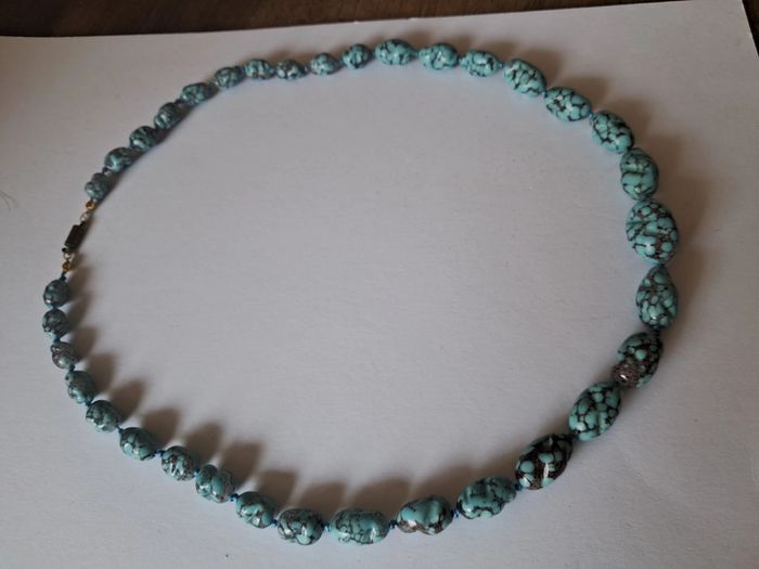 Splendide collier de perles turquoises - photo numéro 7
