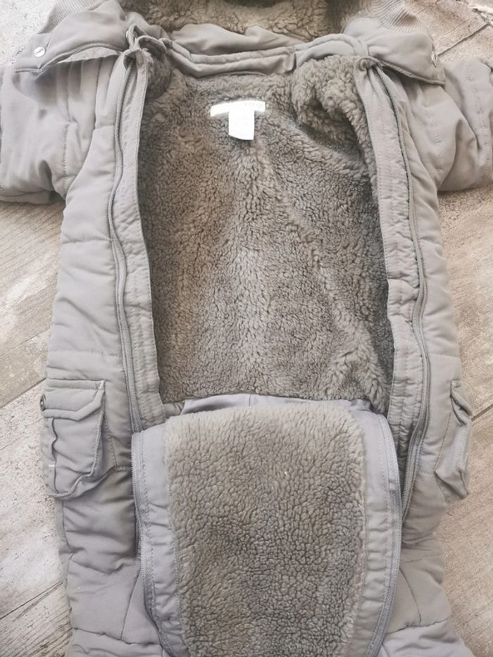 🌿Combinaison bébé chaude taupe 56cm - photo numéro 4