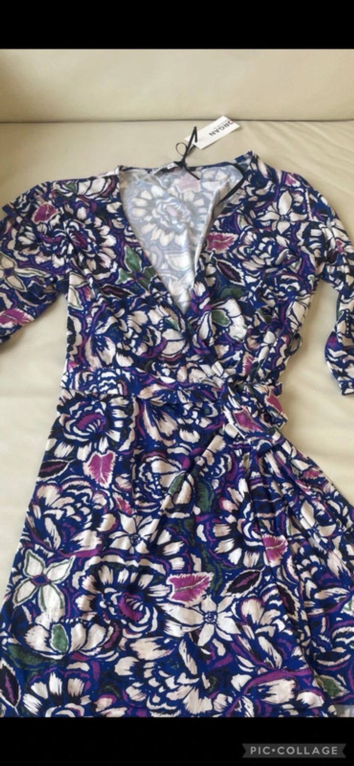 Morgan jolie robe portefeuille extensible taille 38 imprimé éclatant neuve - photo numéro 6