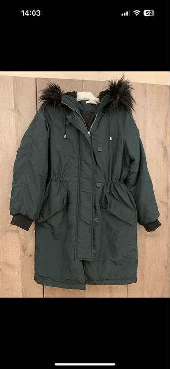 Manteau long vert H&M taille S