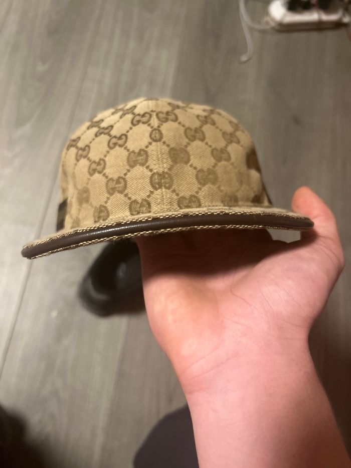 Casquette Gucci bande rare choco taille m état 10/10 - photo numéro 2