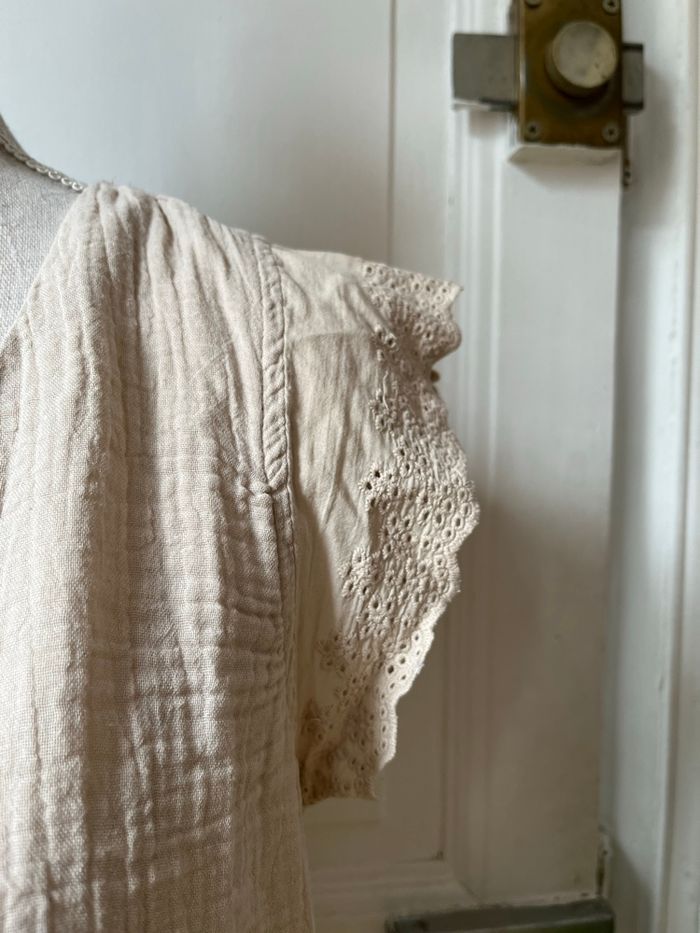 Blouse sans manche beige - photo numéro 3