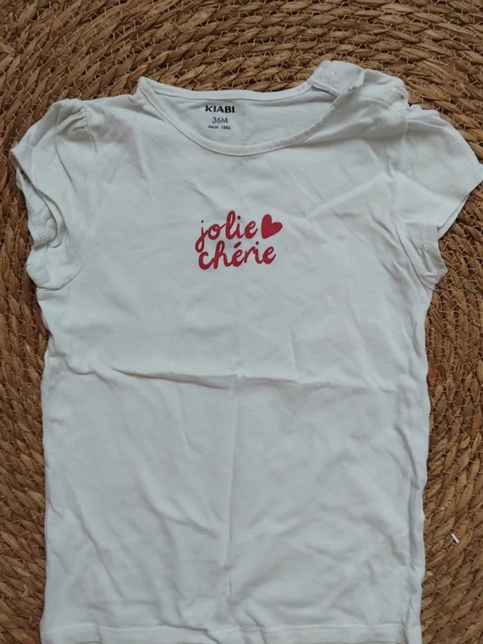 Lot 3 Tee-shirt fille manches courtes, kiabi, 3 ans - photo numéro 3
