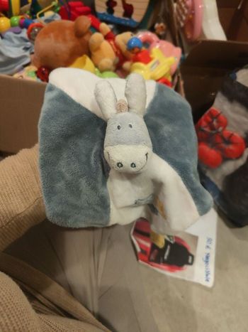 Doudou âne bleu