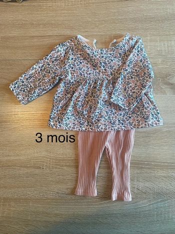 Ensemble blouse + legging - 3 mois