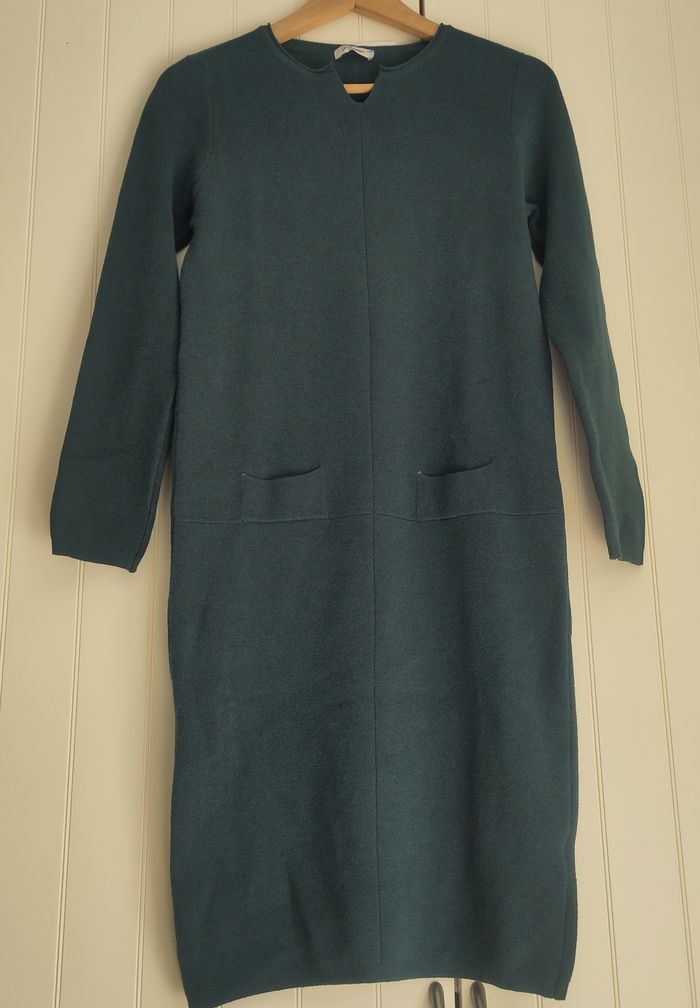 Robe Plume Paris – Vert profond – Taille M – Viscose & Cachemire