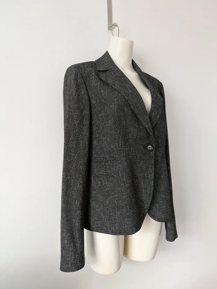 Veste noire et blanche - Chantal Rosner - taille 42 - photo numéro 2
