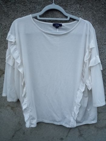Blouse blanche Kiabi T46