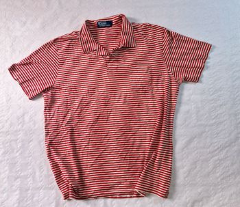Polo manches courtes  , a rayures  , homme , Ralph lauren  , taille  XL