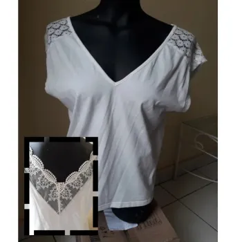 Débardeur blanc / dos en dentelle taille 38 / Shein