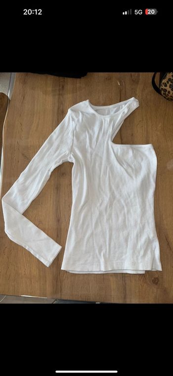 Haut asymétrique blanc s/m