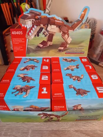 Ensemble complets de dinausaures en légos à construire neufs