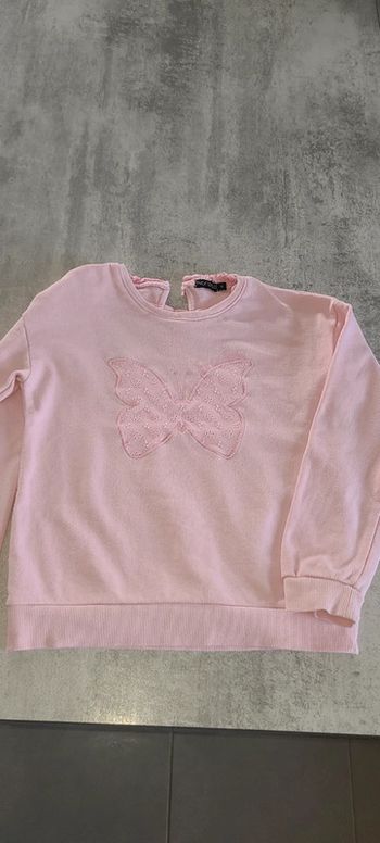 Pull sweat rose 10 ans fille