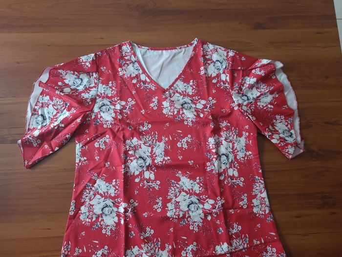 Chemisier/blouse  fleuri mc - photo numéro 2