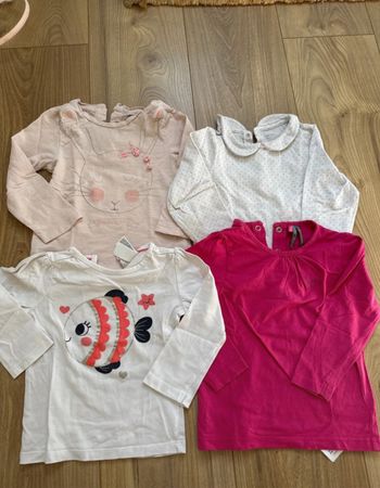 Lot de 4 teeshirt manches longues