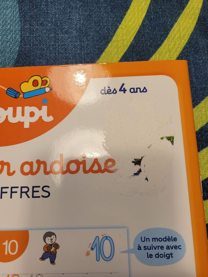 Lot de deux cahiers activité ardoise effaçables t'choupi les premiers tracés et les chiffres - photo numéro 6