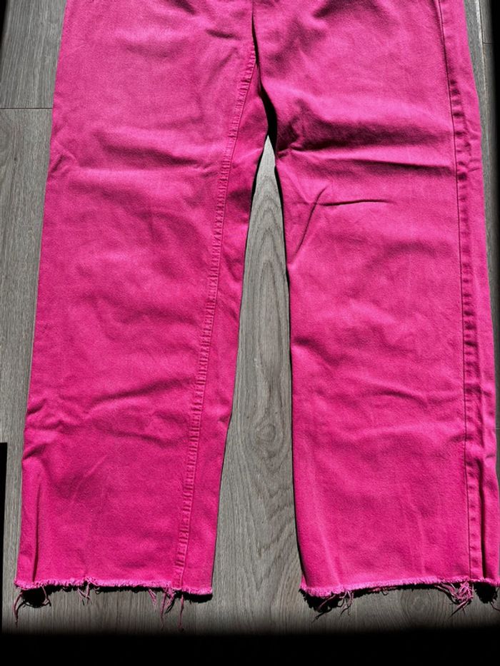 Pantalon jean wide leg / large rose - photo numéro 3
