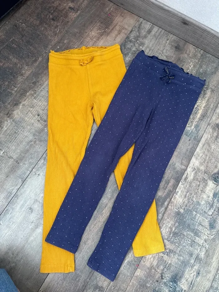 Lot 2 leggings sergent major 6/7 ans